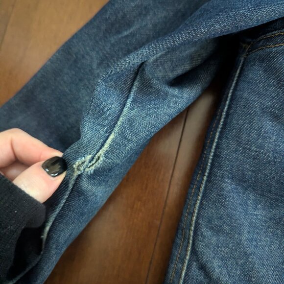 LEOPARD PRINT FUR LINED VINTAGE Y2K 2000s JEAN COAT - Picture 4 of 4